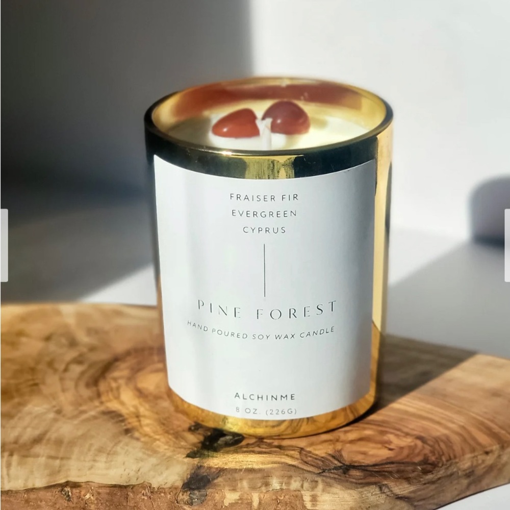 Pine Forest Crystal Luxury Candle